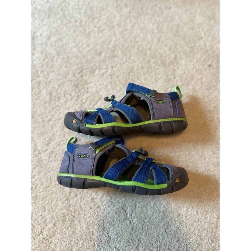 Keen Newport H2 Sandals Waterproof Sport Shoes‎ Blue Green Boys Big Kids Size 3